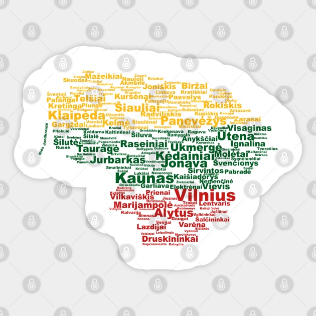 Lithuania on light background Sticker by hyperactive